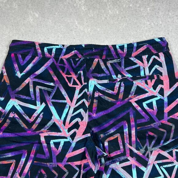 Zipcode Est 1992 Shorts Mens Size XL Black & Purple Geometric Print Cotton Chino - Picture 5 of 10